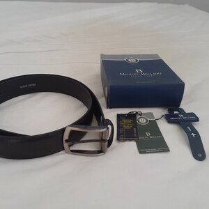 Miguel Bellido New dress belt color black size 36 100% genuine leather handmade